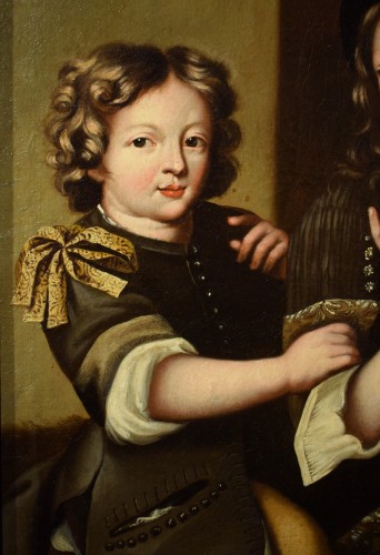 Portrait de deux enfants - Atelier de Pierre Mignard (1612 - 1695) - Louis XIV